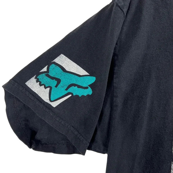 Fox Racing Legacy Shirt Mens L Regular Black Y2k CyberGoth Motocross Motorcycle - Picture 2 of 10